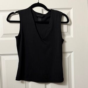 Express Women's Black V-Neck Tank Top